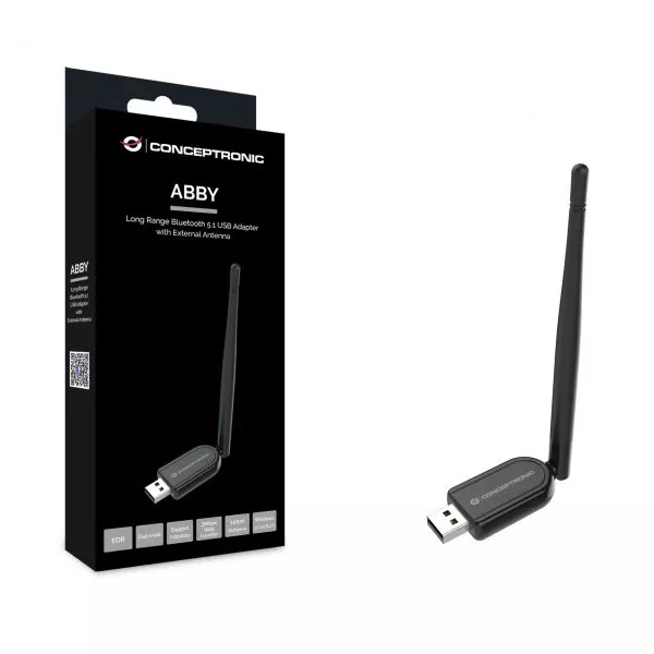 &divide; Adaptador conceptronic usb bluetooth 5.1 largo alcance 100m abby07b