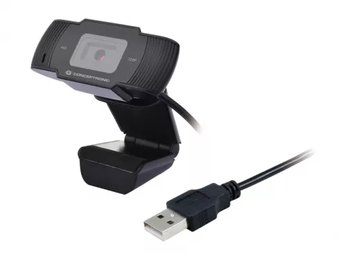 &divide; Webcam hd conceptronic amdis 1080p interpolado usb 3.6mm 30fps angulo vision 68? microfono integrado