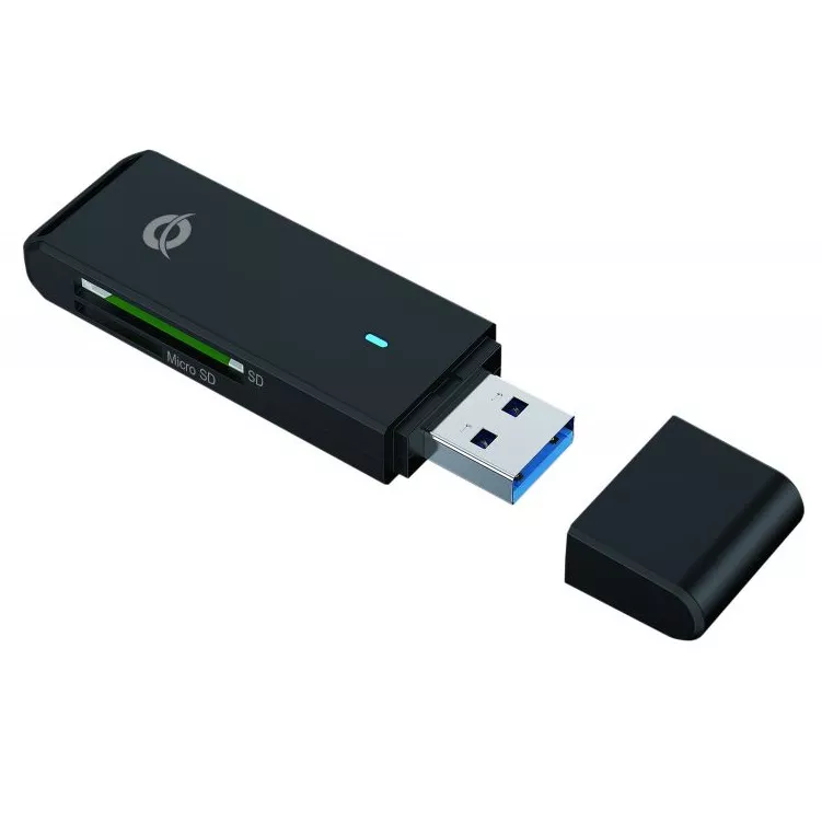 &divide; Card reader externo conceptronic bian02b usb 3.0 sd/sdhc/sdxc microsd/tflash