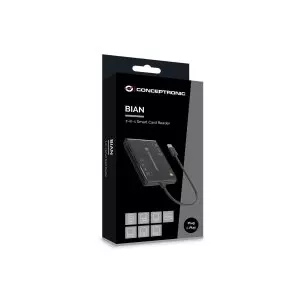 &divide; Card reader externo concentronic bian010b usb-c y usb-a sd, sdhc, sdxc, micro sd, mmc,ms, cf, xd