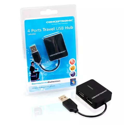 &divide; Hub usb 2.0 conceptronic c4pusb2_v3 a 4xusb-a 2.0 mini hub pocket c05-129