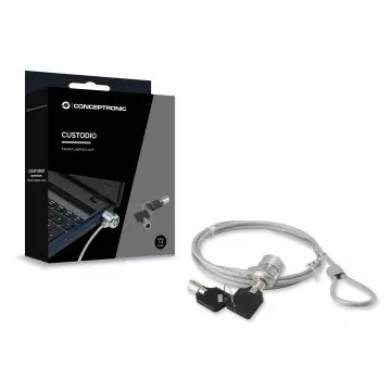 &divide; Cable de seguridad conceptronic con llave 1.5m