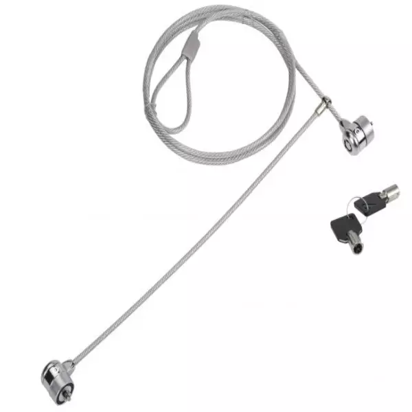 &divide; Cable de seguridad conceptronic con doble cabezal y llave 1.5m
