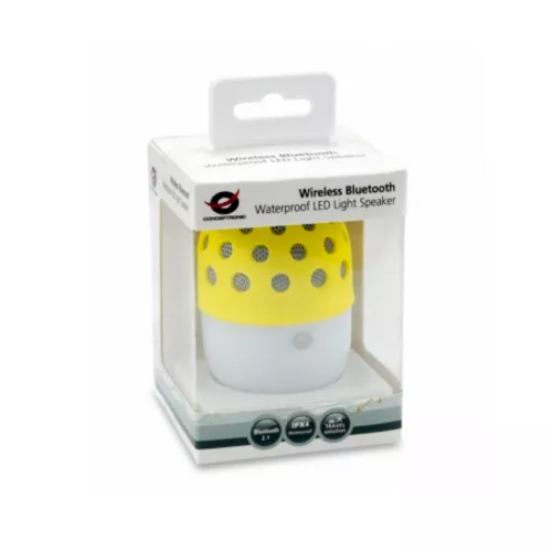 &divide; Altavoz bluetooth portable conceptronic con luz led cspkbtwphly color amarillo