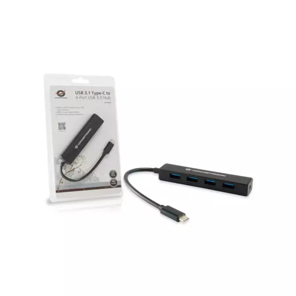 &divide; Hub usb conceptronic usb-c a 4 puertos tipo a usb 3.0