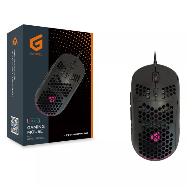 &divide; Mouse conceptronic gaming rgb djebbel04b usb 6400dpi 6 botones programables