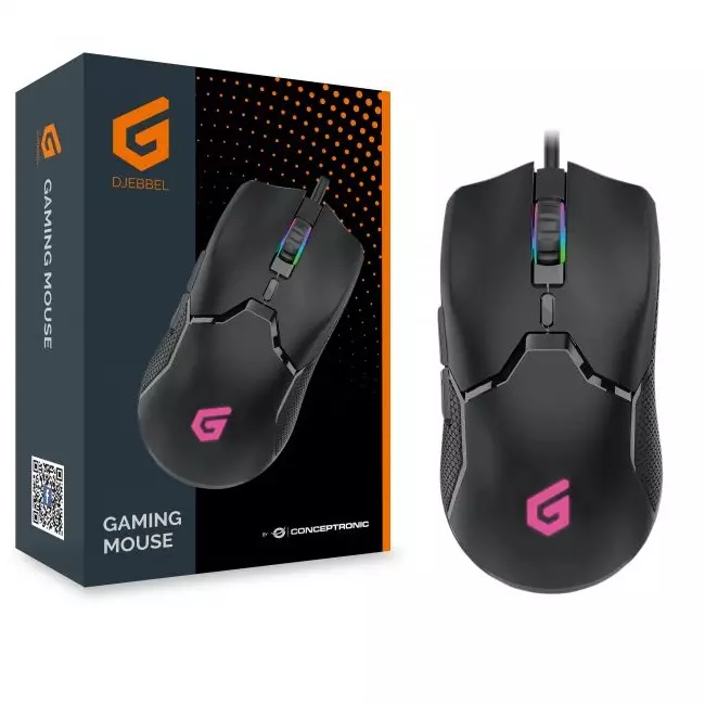 &divide; Mouse conceptronic gaming rgb djebbel05 usb 7200dpi 6 botones programables