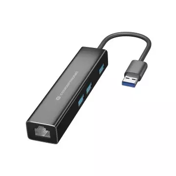 &divide; Adaptador usb a gigabit ethernet rj45 conceptronic con hub usb 3.0 3 puertos y adaptador usb-c