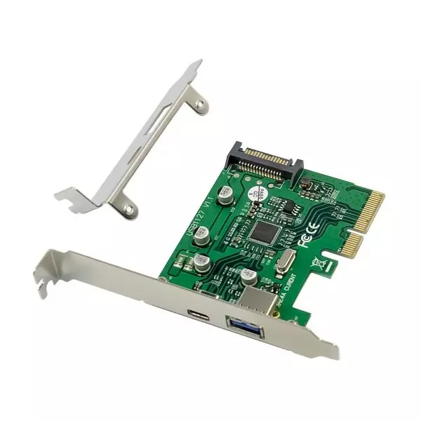 &divide; Controladora pcie conceptronic emrick09g pcie x4 2 puertos usb 3.2 gen2 ( usb-c,usb-a)