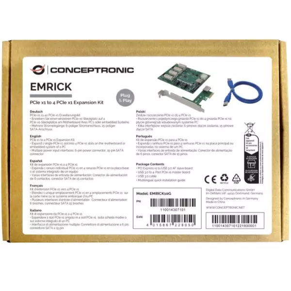 &divide; Controladora pcie conceptronic emrick10g pcie a 4 pcie