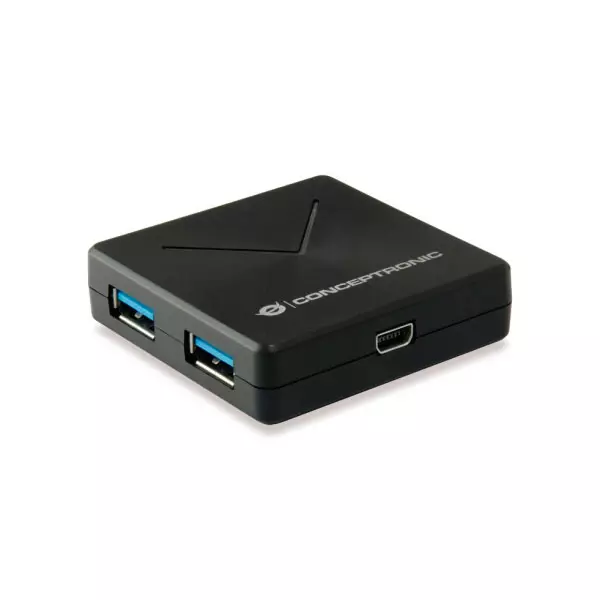&divide; Hub usb 3.0 conceptronic hubbies02b 4 puertos usb 3.0 color negro