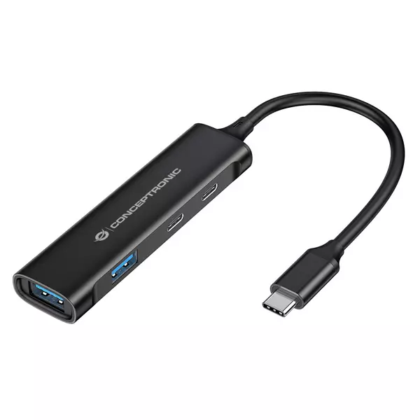 &divide; Hub usb 3.0 conceptronic hubbies12b 4 puertos usb 3.2 2 puertos usb-c 2 puertod usb-a color negro ca