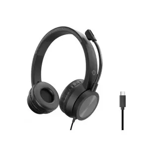 &divide; Headset conceptronic polona05bc conexion usb-c microfono flexible control volumen reduccion de ruido