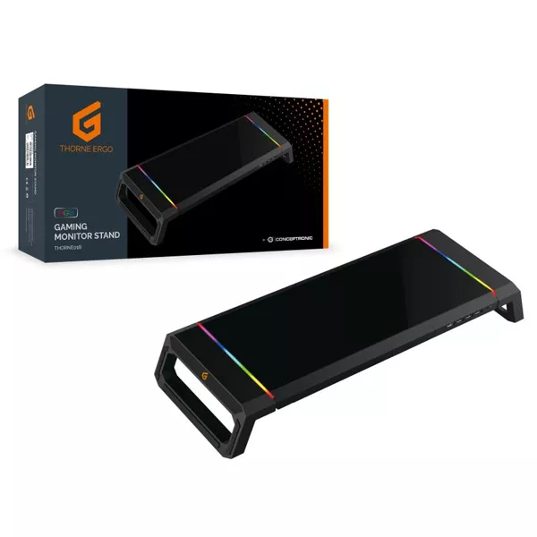 &divide; Stand de sobremesa para 1 pantallas conceptronic para 1 pantalla elevador gaming ergonomico hub usb