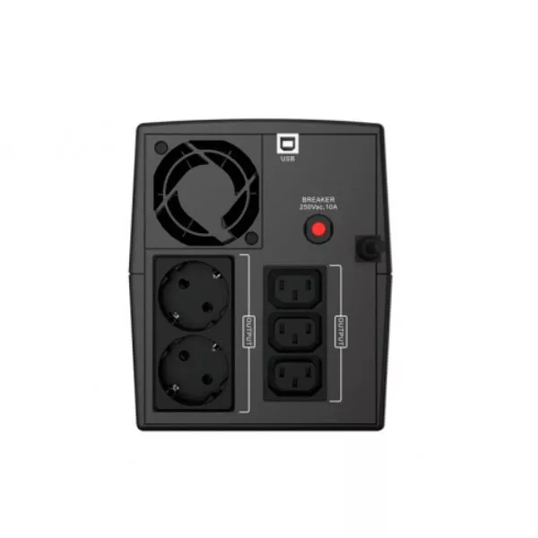 &divide; Sai 1200va conceptronic 720w 2 shucko + 3 iec proteccion puerto lan modem