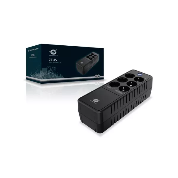 &divide; Sai 600va conceptronic 360w oficina 6 tomas enchufe proteccion puerto lan modem