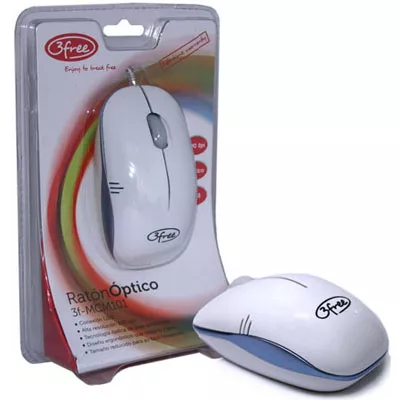 &divide; Mouse 3free mcm101/wb dise?o blanco azul