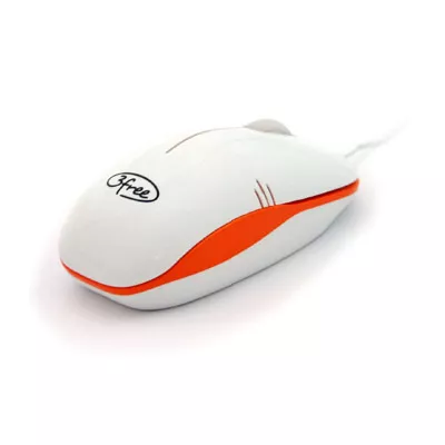 &divide; Mouse 3free mcm101/wo dise?o blanco naranja