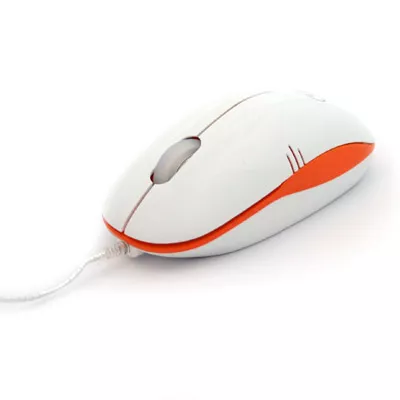 &divide; Mouse 3free mcm101/wo dise?o blanco naranja