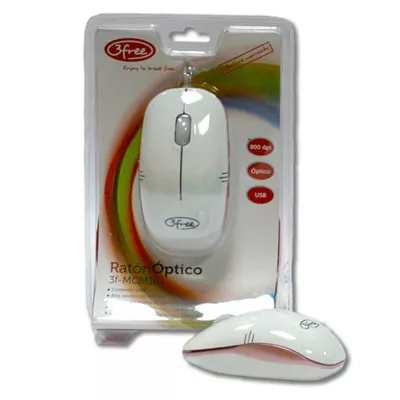 &divide; Mouse 3free mcm101/wp dise?o blanco rosa