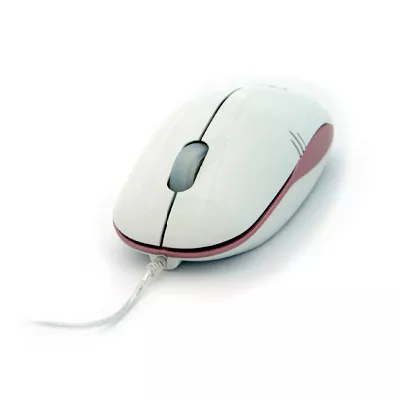 &divide; Mouse 3free mcm101/wp dise?o blanco rosa
