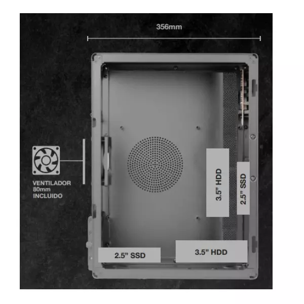 &divide; Caja microatx tacens novax color negro estructura metalica y compacta usb3.0 x1 / usb2.0 x1 / hd aud