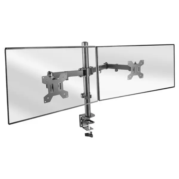 &divide; Soporte de mesa mars gaming marm2 para 2 pantalas de 13" a 27" max 8kg 75x75 y 100x100 color negro
