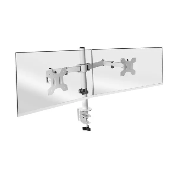 &divide; Soporte de mesa mars gaming marm2w para 2 pantalas de 13" a 27" max 8kg 75x75 y 100x100 color blanco