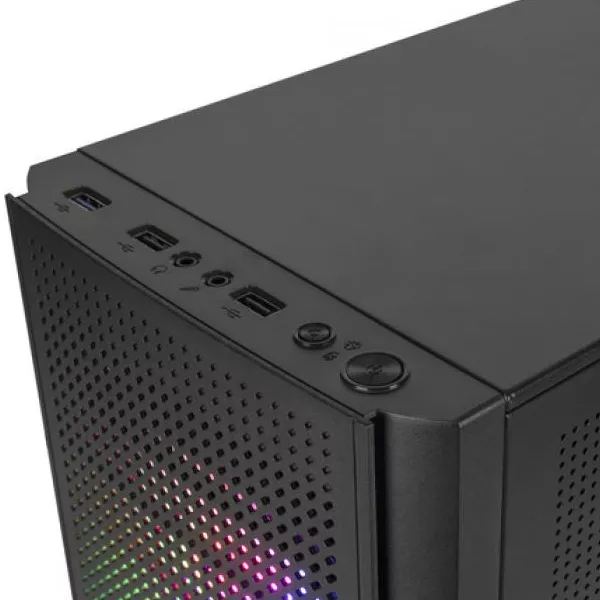 &divide; Caja microatx gaming mars gaming mc300 black frontal mesh 3xventiladores 120mm rgb lateral de crista