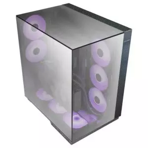 &divide; Caja atx semitorre gaming mars gaming mc3gfpro triple cristal cromado argb gpu 383mm 1x3.5 3x2.5