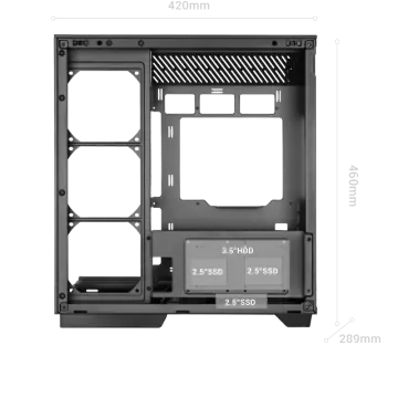 &divide; Caja atx semitorre gaming mars gaming mc3gf triple cristal templado argb gpu 383mm 1x3.5 3x2.5 negro