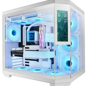 &divide; Caja atx mars gaming mc3tcorelcdw 3 cristal templado pantalla lcd 2x3.5 3x2.5 gpu 4