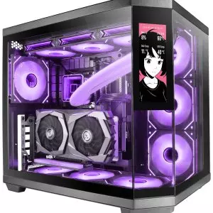 &divide; Caja atx mars gaming mc3tcorelcd 3 cristal templado pantalla lcd