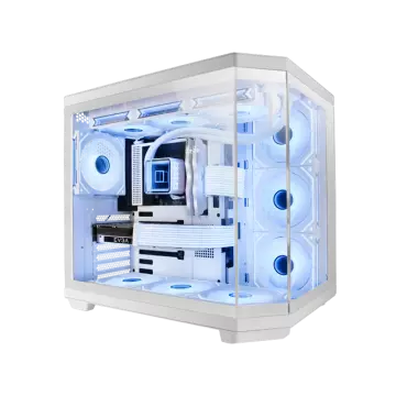 &divide; Caja atx semitorre gaming mars gaming mc3tcore color blanco 3 paneles de cristal templado doble cama