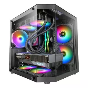 &divide; Caja microatx mars gaming mc3tlite negro 3 paneles cristal templado gpu max. 275mm 1x3.5 2x2.5