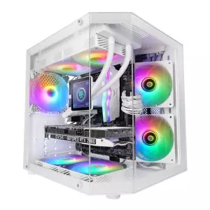 &divide; Caja microatx mars gaming mc3tlite blanco 3 paneles cristal templado gpu max. 275mm 1x3.5 2x2.5