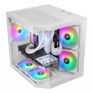 &divide; Caja microatx mars gaming mc3tlite blanco 3 paneles cristal templado gpu max. 275mm 1x3.5 2x2.5
