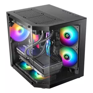 &divide; Caja microatx mars gaming mc3tlite negro 3 paneles cristal templado gpu max. 275mm 1x3.5 2x2.5