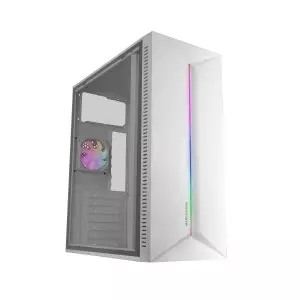 &divide; Caja atx mars gaming mcblaze cristal templado gpu 300mm 1x3.5 3x2.5 blanco