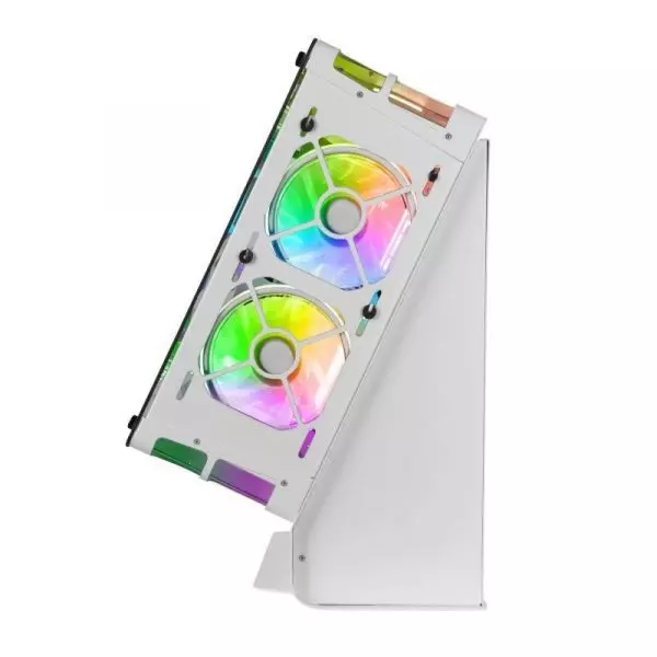 &divide; Caja microatx gaming mars gaming mcb white dise?o custom premium sistema modular sin fuente de alime