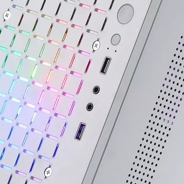&divide; Caja microatx gaming mars gaming mc-core white frontal metal-mesh con 2 ventiladores frgb 120mm vent