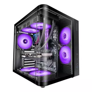 &divide; Caja atx semitorre mars gaming mccurv negro cristal templado continuo gpu max. 334mm 1x3.5 2x2.5