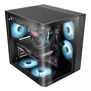 &divide; Caja atx semitorre mars gaming mccurv negro cristal templado continuo gpu max. 334mm 1x3.5 2x2.5
