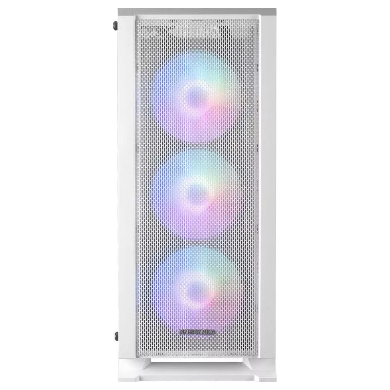 &divide; Caja atx mars gaming mc-c white frontal metal-mesh con 3 ventiladores frgb ventana