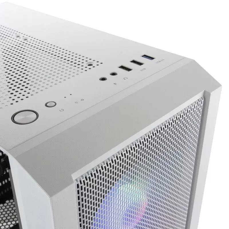 &divide; Caja atx mars gaming mc-c white frontal metal-mesh con 3 ventiladores frgb ventana
