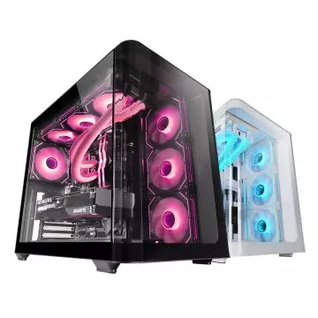 &divide; Caja microatx gaming mars gaming mcfusionm cristal curvado gpu 445mm 1x3.5 2x2.5 negro