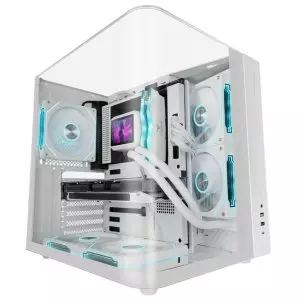 &divide; Caja atx cube mars gaming mcinfiniolitew blanca cristal templado curvo gpu 325mm