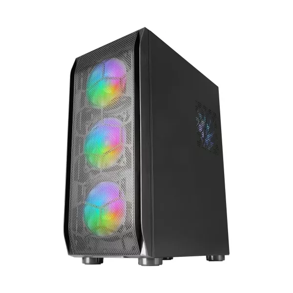 &divide; Caja e-atx mars gaming mc-kx xxl black lateral cristal templado frontal mesh incluye 5