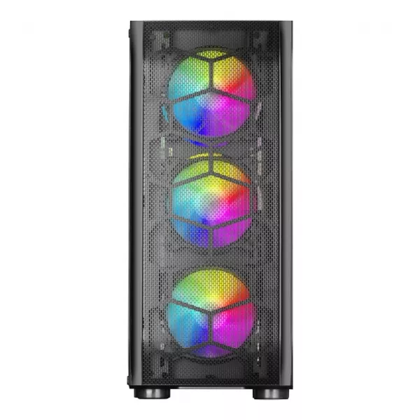 &divide; Caja e-atx mars gaming mc-kx xxl black lateral cristal templado frontal mesh incluye 5