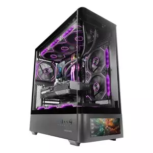 &divide; Caja atx mars gaming mlcdpro cristal templado curvo pantalla lcd 7,2" gpu 440mm color negr